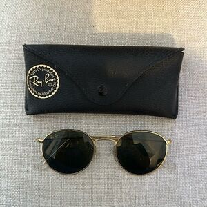 Gold ray ban sunglasses